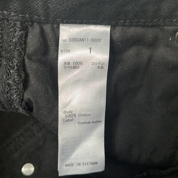 Moussy Button Fly Studded High Rise Denim Shorts Size 1 in Black - Picture 7 of 10